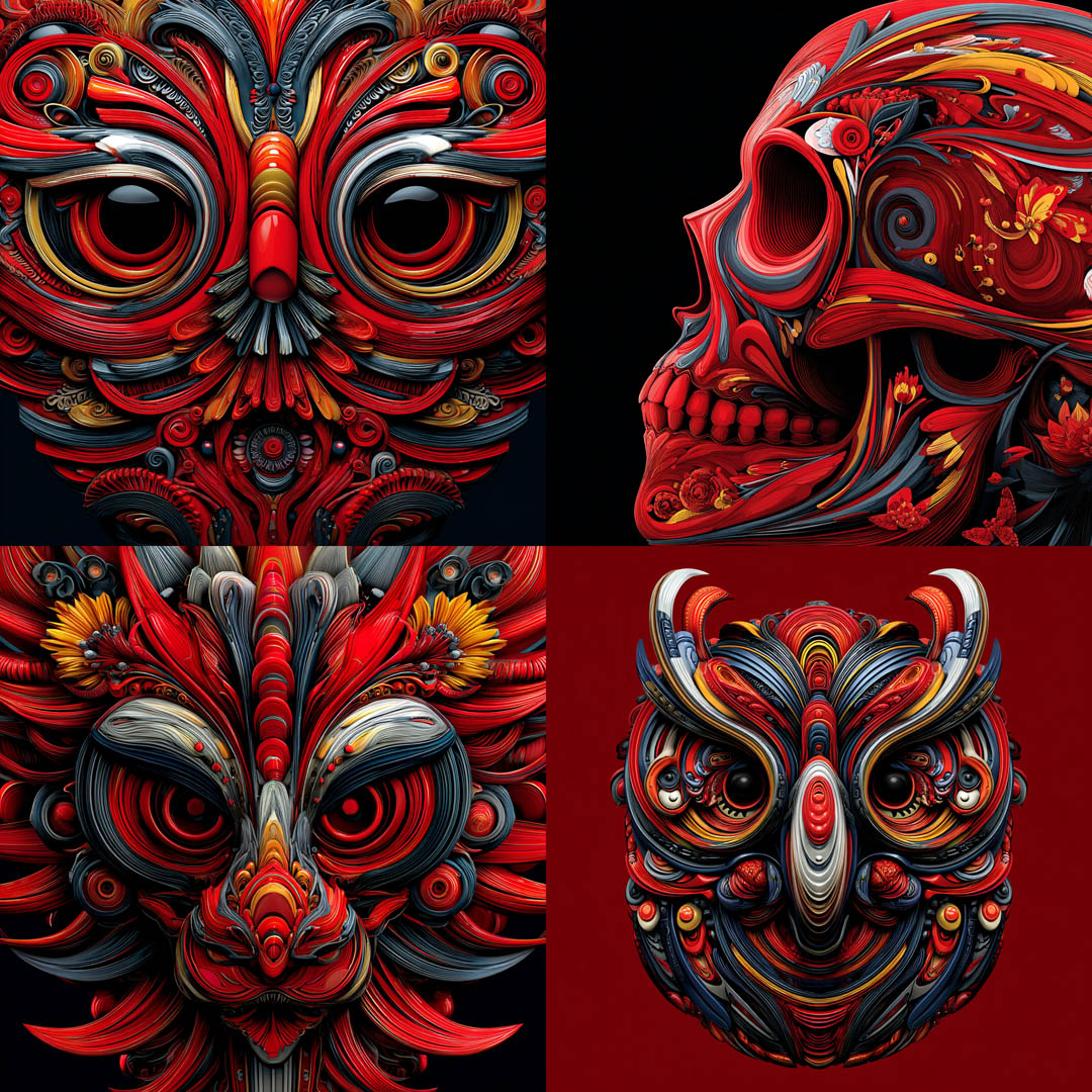 Crimson Masked Ornament