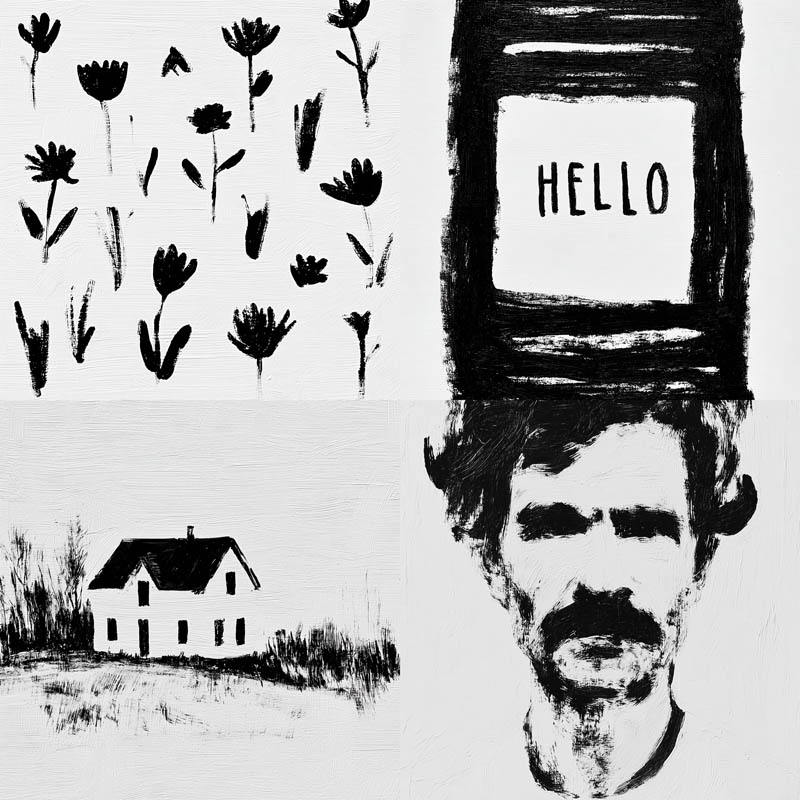 Monochrome Gestural Ink