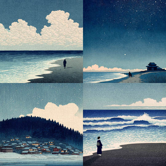 Japanese Coastal Woodblock