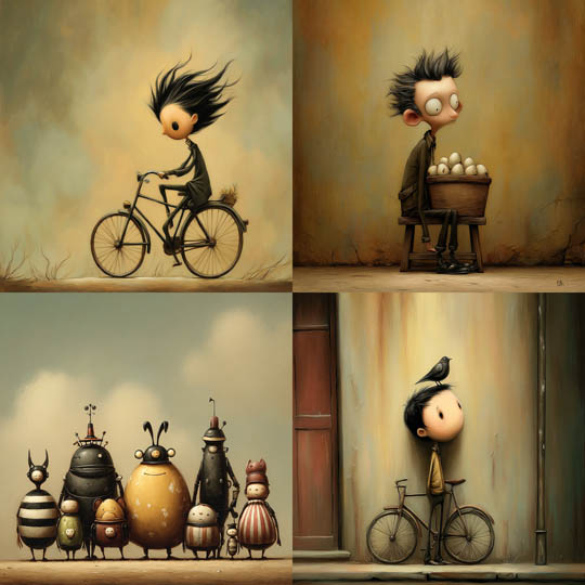 Whimsical Tim Burton Style