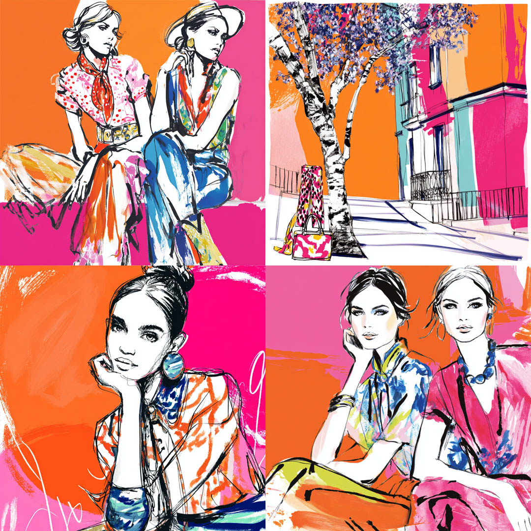 Vibrant Fashion Sketch