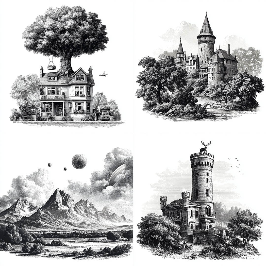 Classical Engraved Etchings