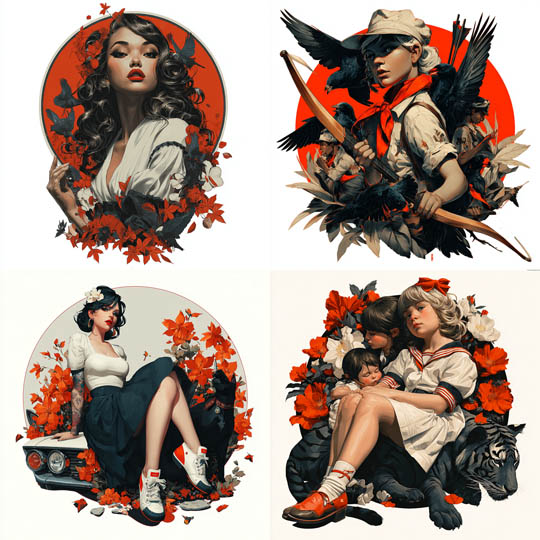 Scarlet Deco Illustration