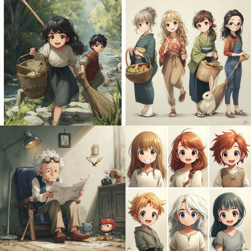 Soft Anime-Inspired Character Art