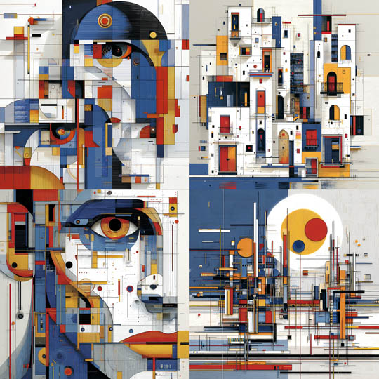 Geometric Cubist Abstraction