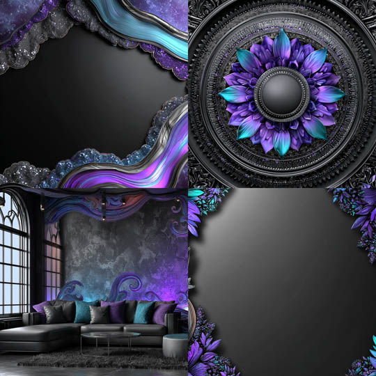 Gothic Neon Elegance