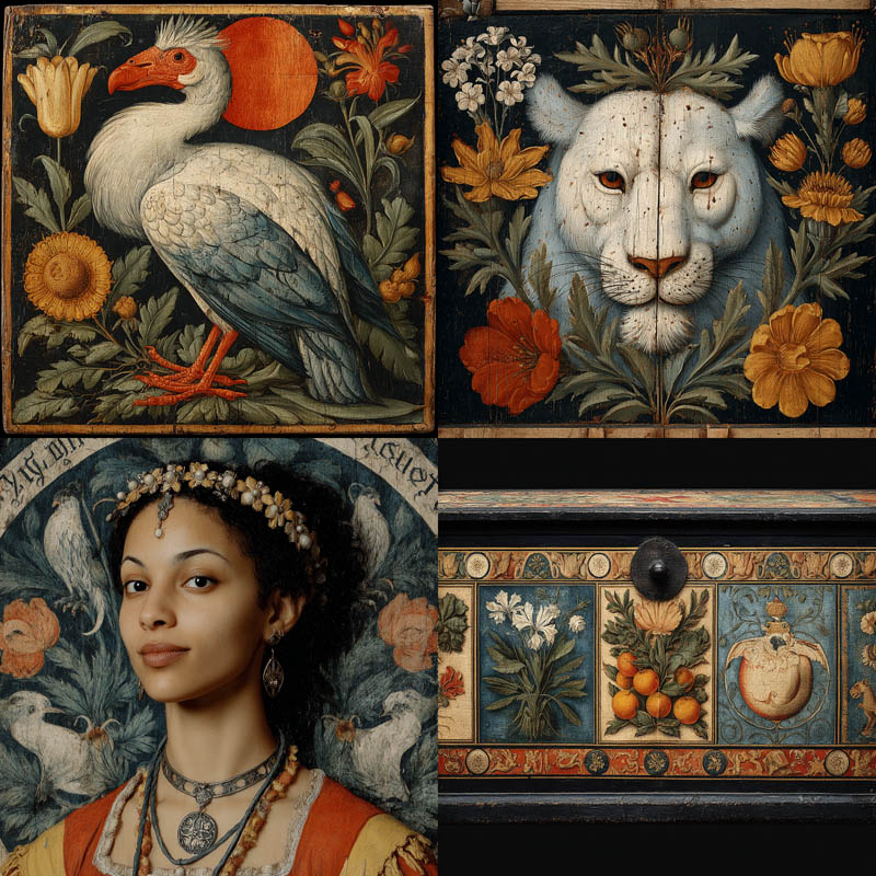 Ornate Renaissance Panel Realism