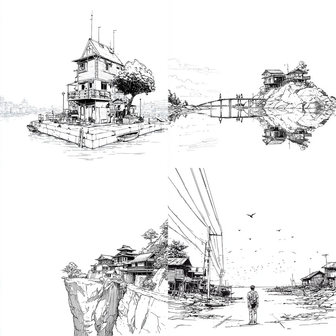 Minimalist Architectural Linework