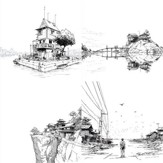 Minimalist Architectural Linework