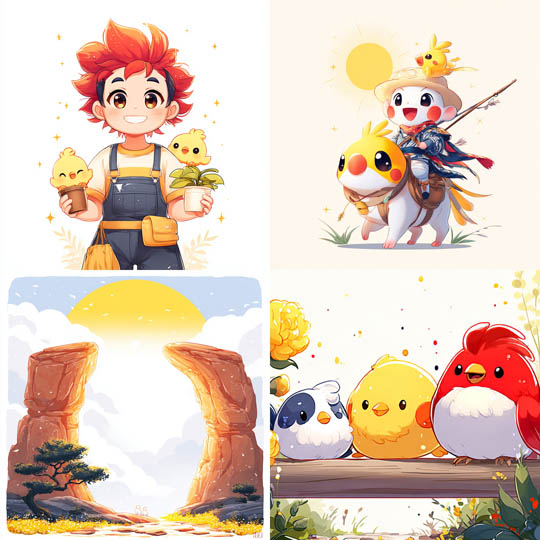 Chibi Sunny Creature Illustration