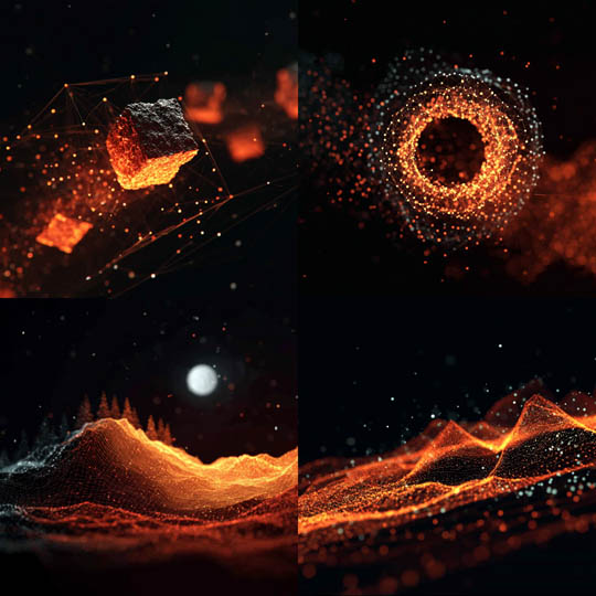 Warm Particle Network 3D Visualization