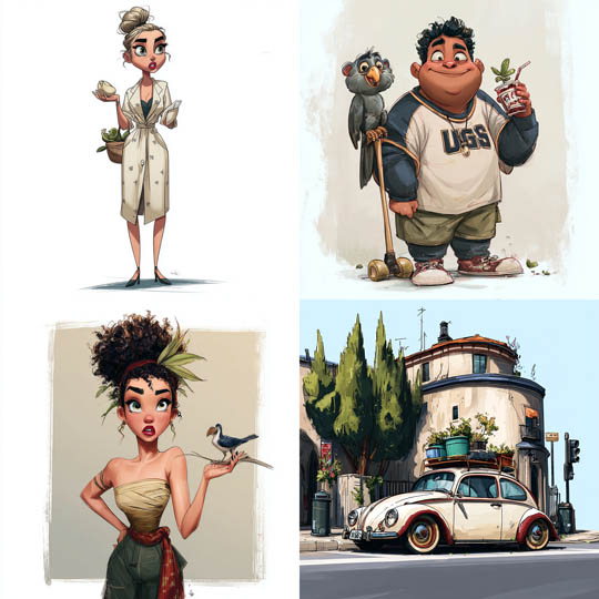 Whimsical Storybook Cartoon