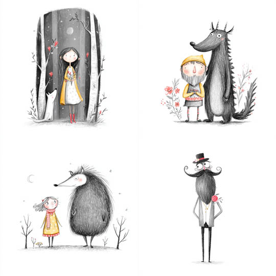 Whimsical Pencil Sketches