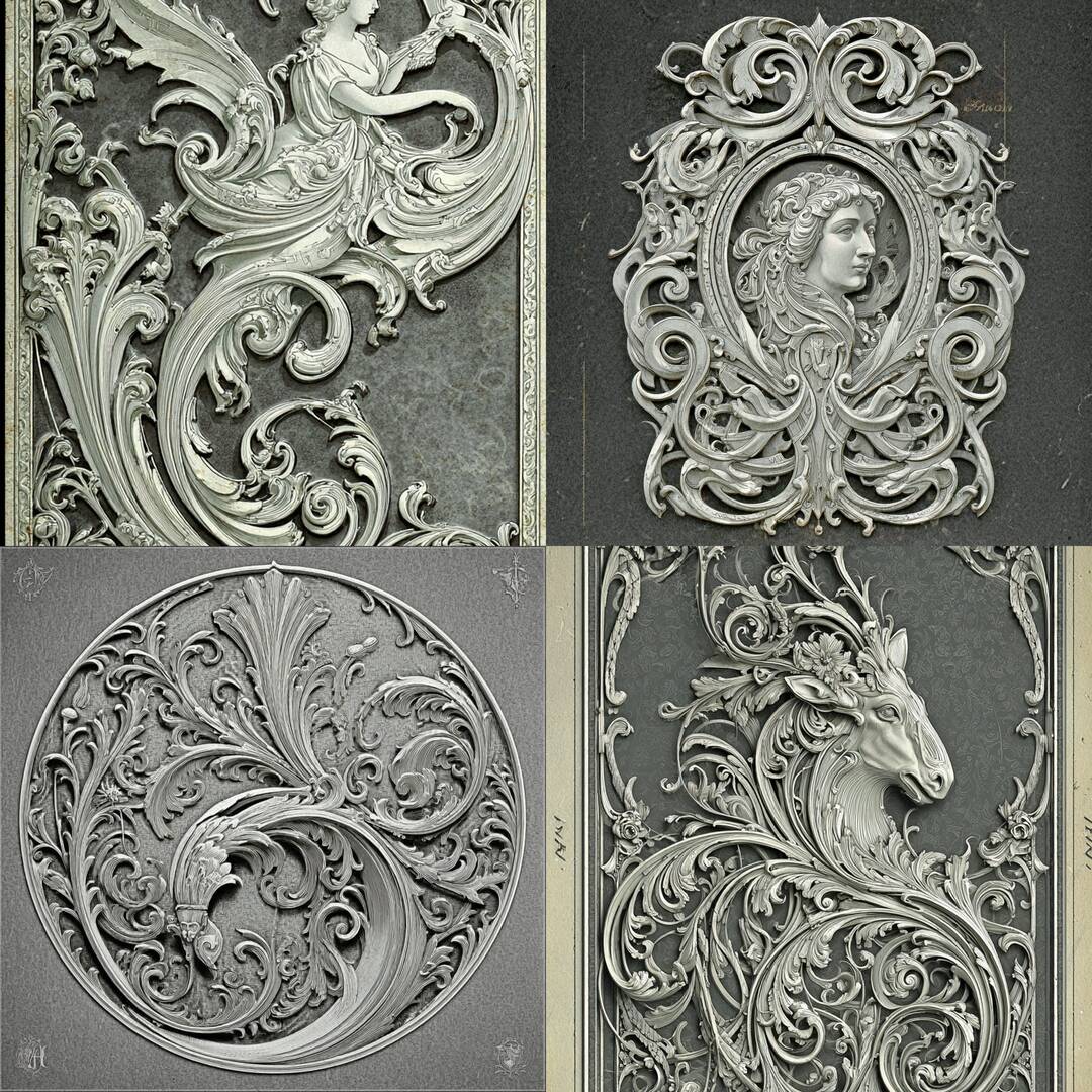Baroque Relief Ornaments