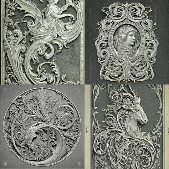 Baroque Relief Ornaments
