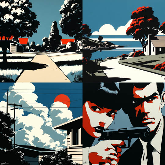 Noir Pop Comic Style
