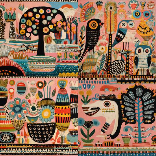 Folk Carnival Abstraction