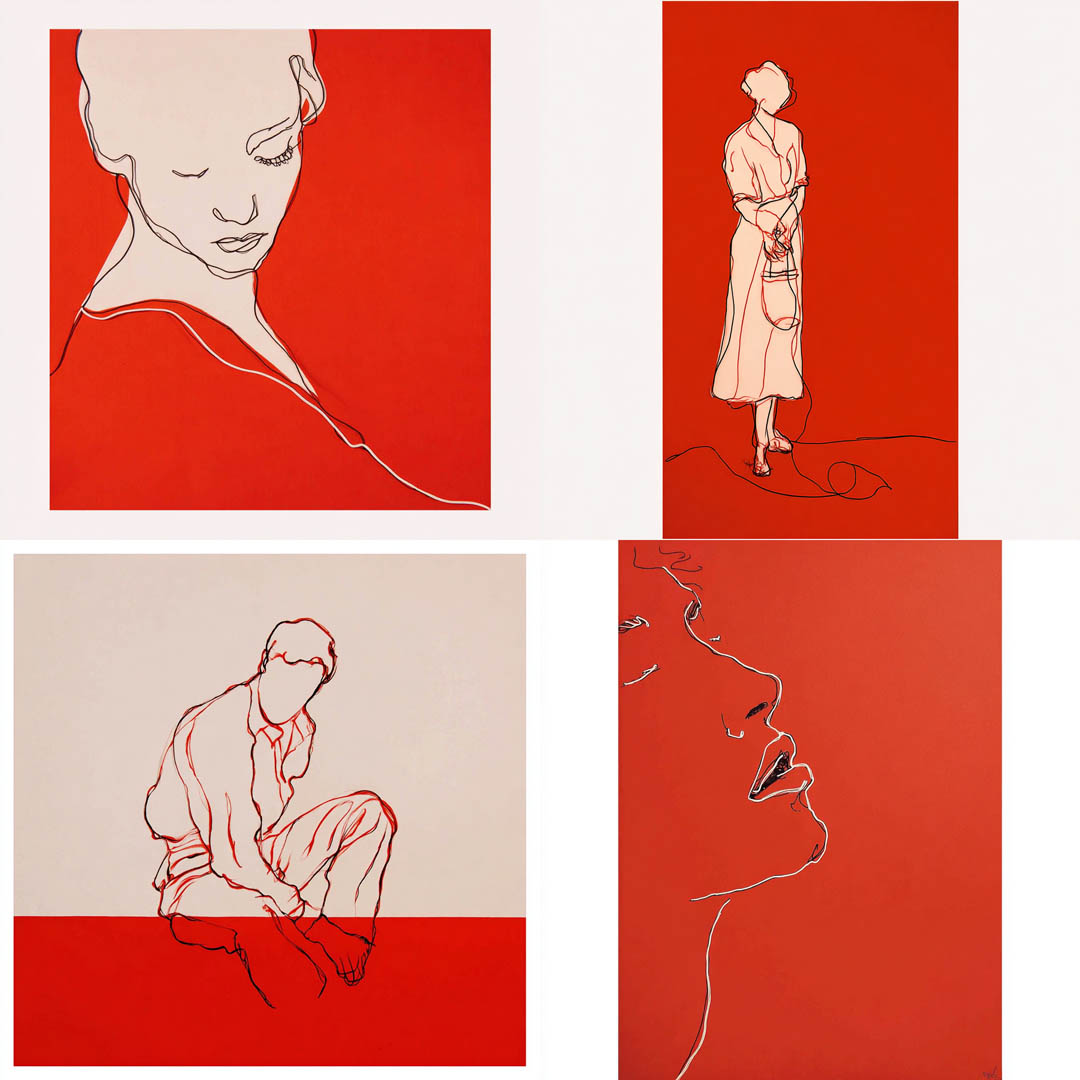 Minimalist Line Figure Illustrations