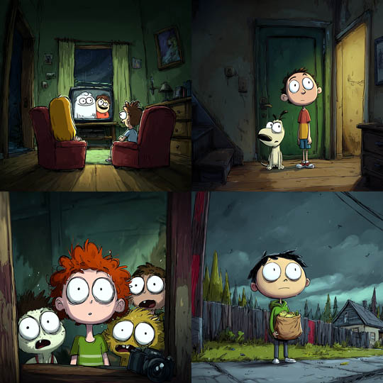 Dark Storybook Cartoon