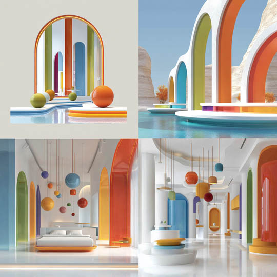 Candy-Gloss Neo-Memphis Interiors