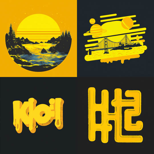 Bold Duotone Halftone Graphic