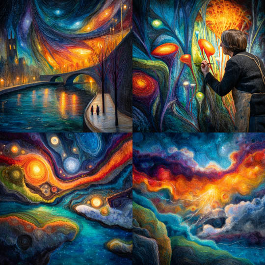 Impressionist Starry Swirls