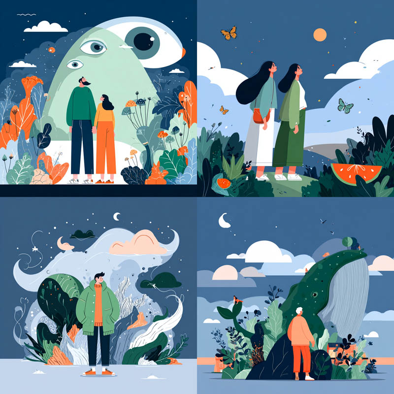 Graphic Surreal Editorial Illustration