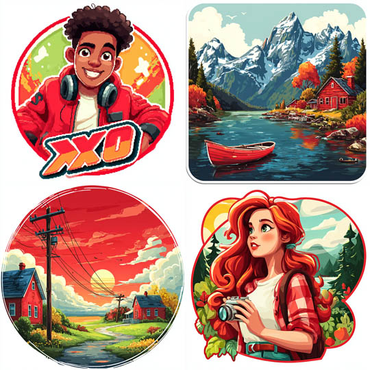 Vibrant Cartoon Illustrations