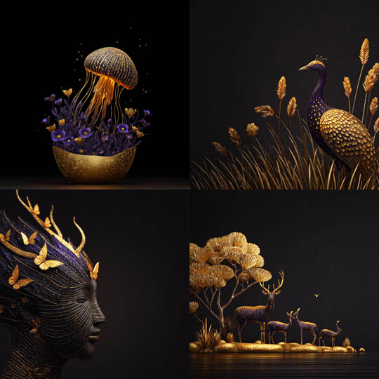 Golden Noir Elegance