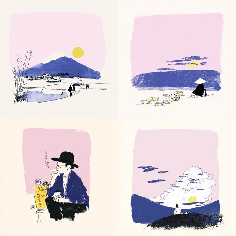 Minimalist Ukiyo-e Inspired Illustration