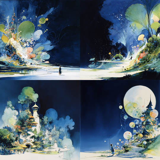 Dreamlike Watercolor Fantasy