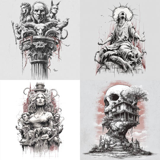 Gothic Monumental Etching