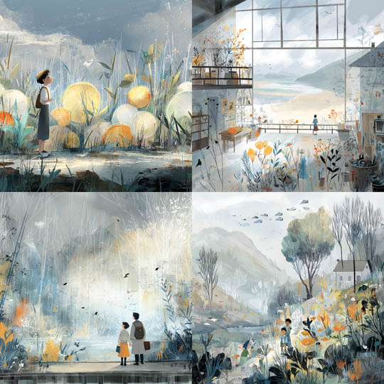 Dreamlike Pastoral Illustration