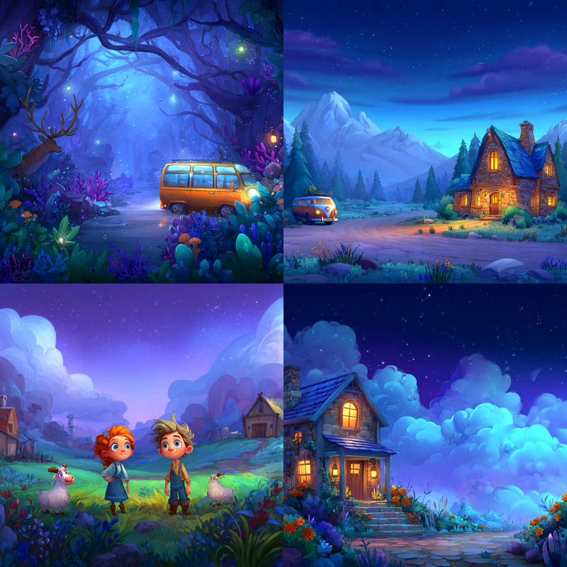 Whimsical Digital Fantasy Landscape