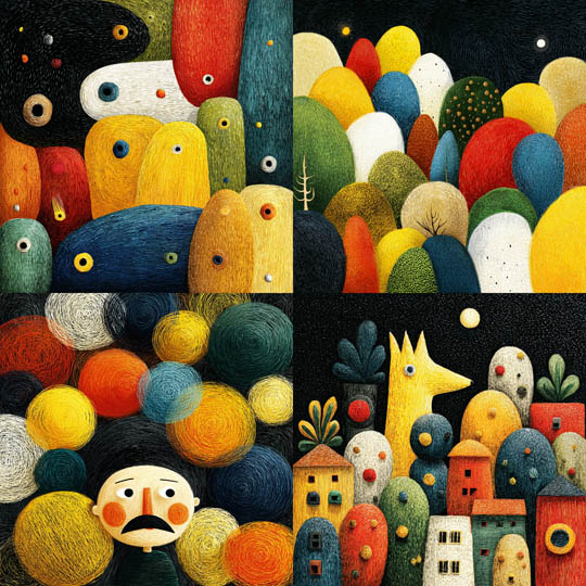 Textured Scribble Hills