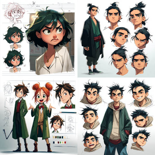 Expressive Animation Character Sheets