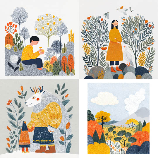 Folklore Botanical Illustration