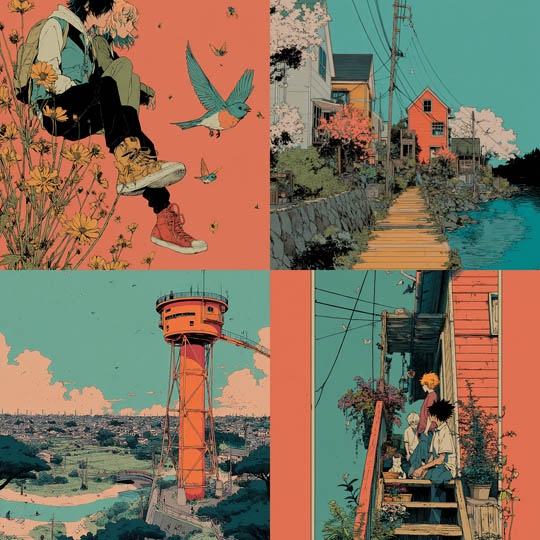 Retro Pastel Manga Aesthetic