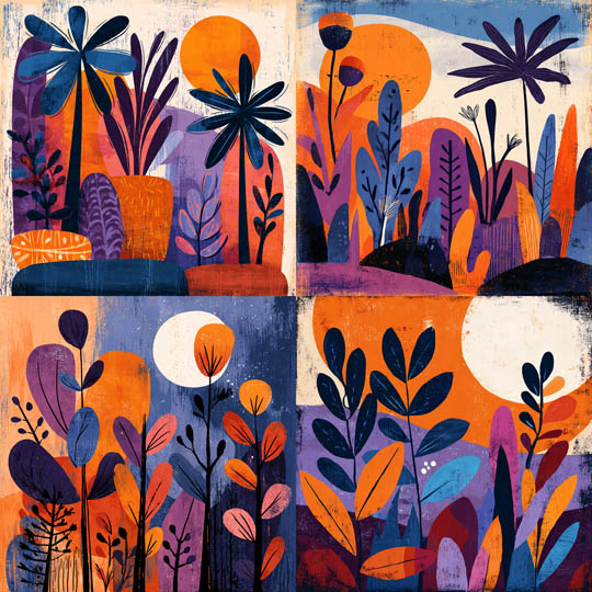 Bold Botanical Abstraction