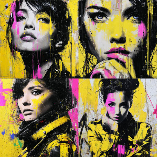CMYK Grunge Portraits