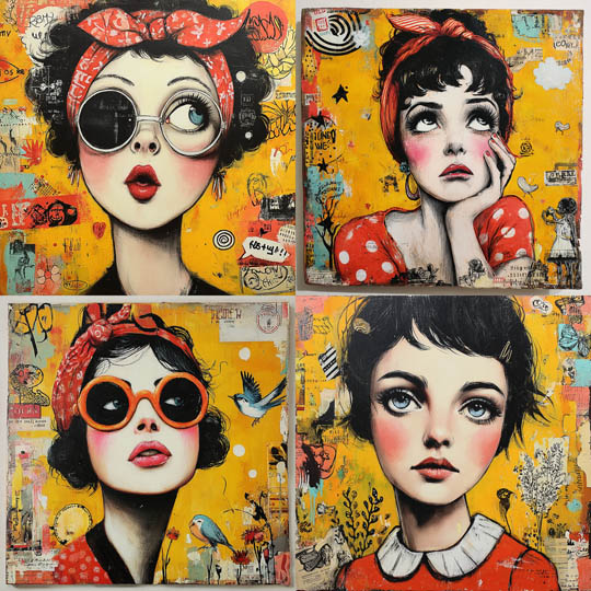 Pop Collage Portraits