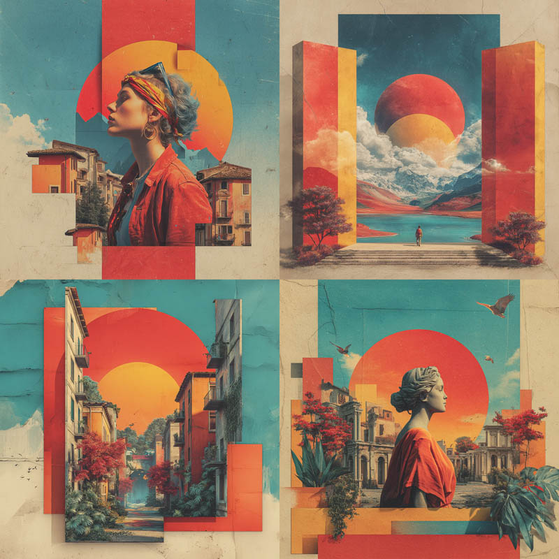 Vintage Travel Collage