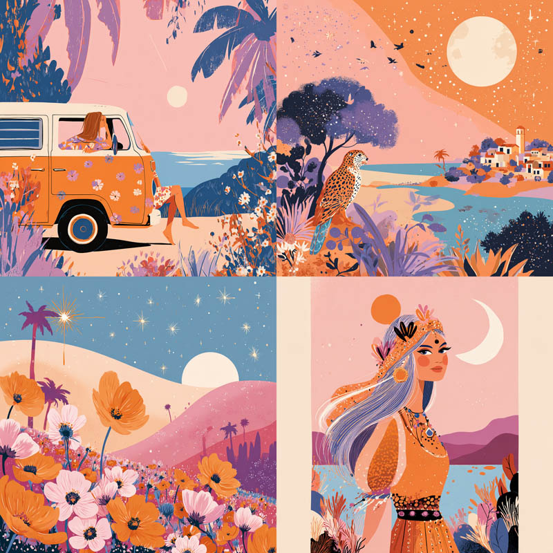 Pastel Bohemian Beach Pop