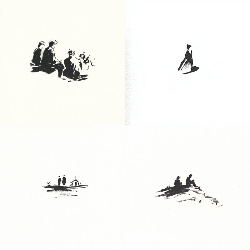 Minimal Silhouette Ink Illustration