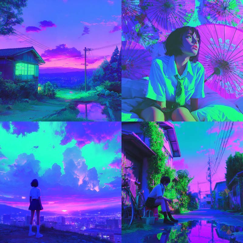 Vaporwave Anime Glitch