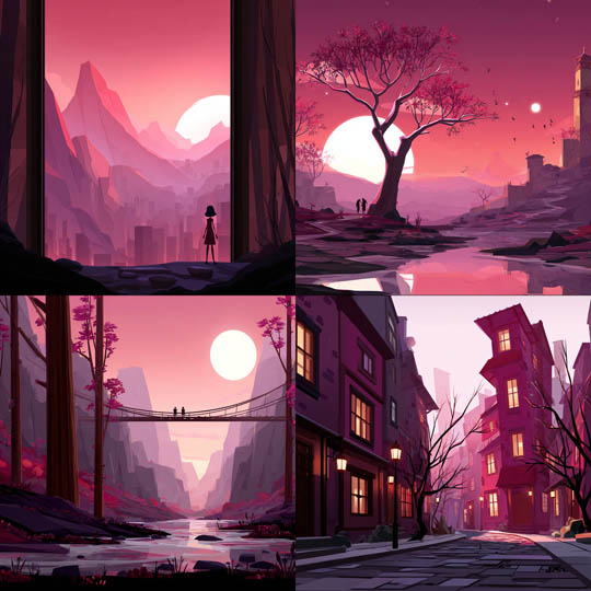 Pink Horizon Cityscapes