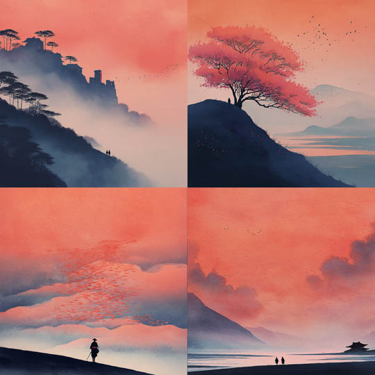 Minimalist Ink Landscapes
