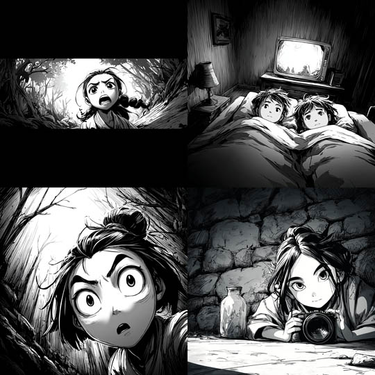 Monochrome Manga Narrative