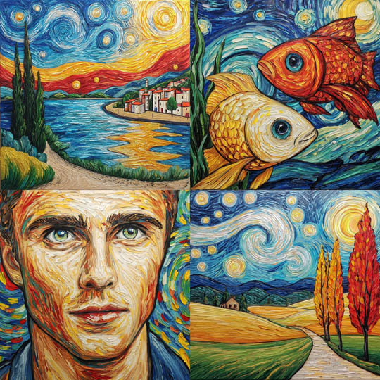 Van Gogh Inspired Impasto Painting