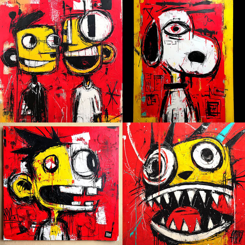 Expressionist Graffiti Cartoon